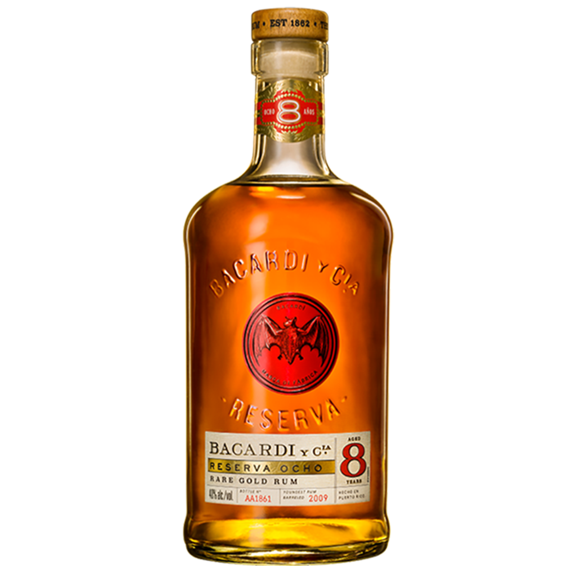 Bacardi Reserva Ocho 7610113001516 Bacardi Reserva Ocho 70cl. una-mas